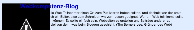 Screenshot Webkompetenz-Blog (Ausschnitt)